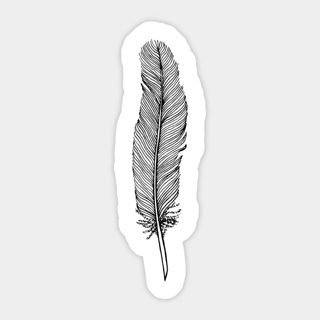 Feather Sticker by linesdesigns